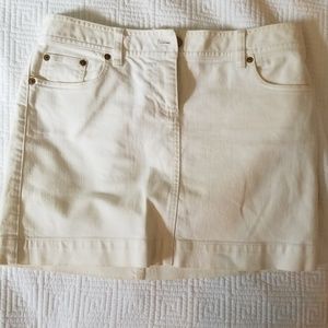 J crew white denim skirt